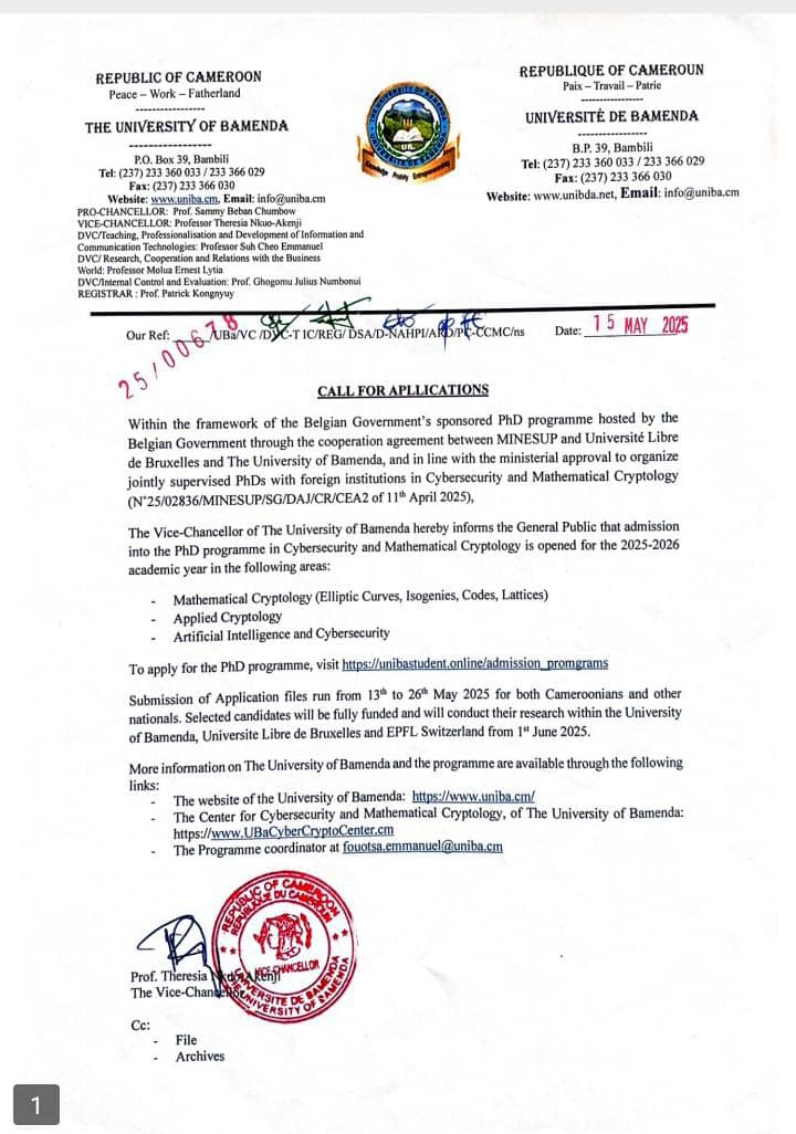 Call for admissions into special PhD Programs